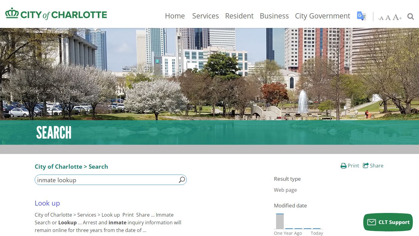 Search > Search - City of Charlotte